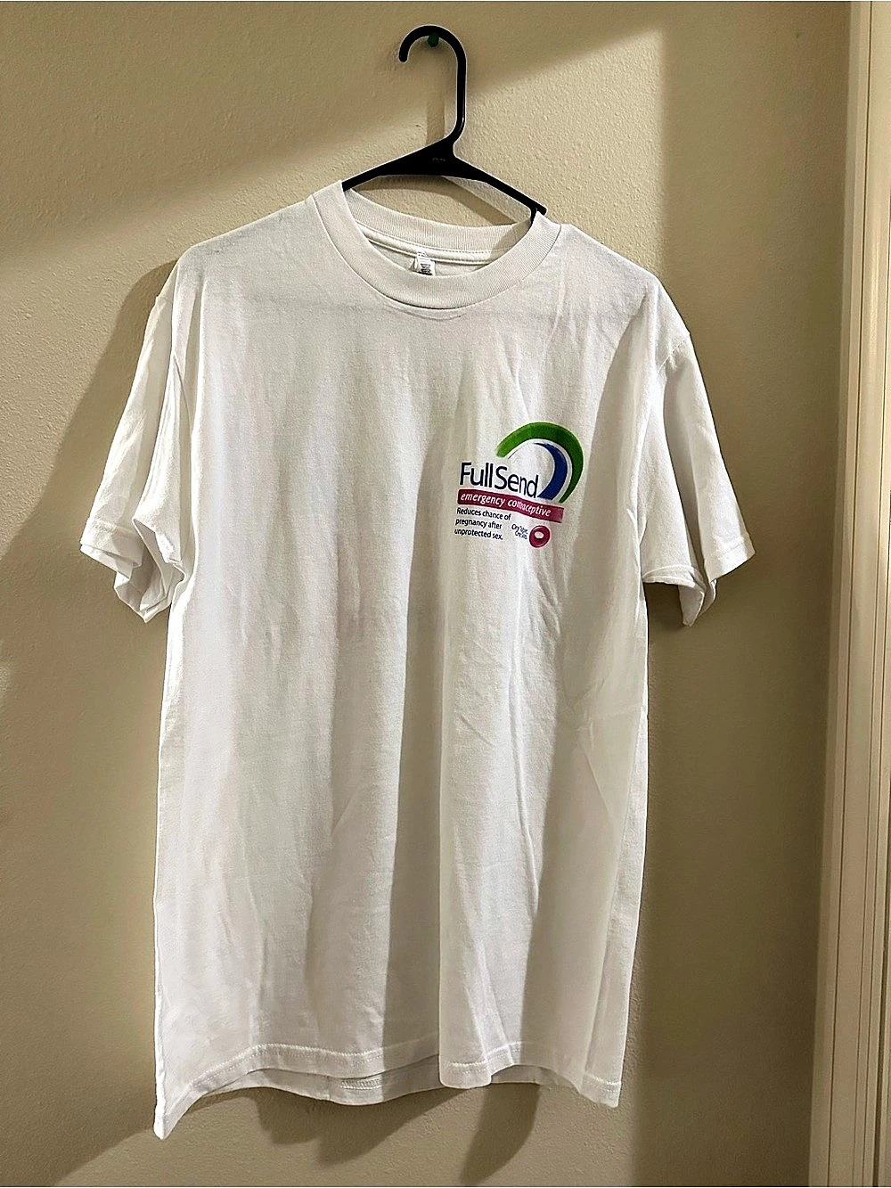 Full Send Contraceptive Tee Graphic T-Shirt Size Medium